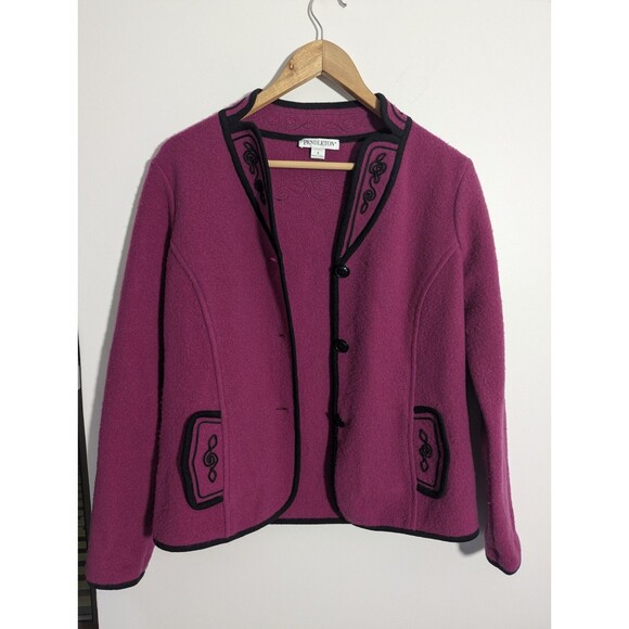Pendleton 100 percent Lambs Wool Women's Pink Coat Small - Picture 1 of 8